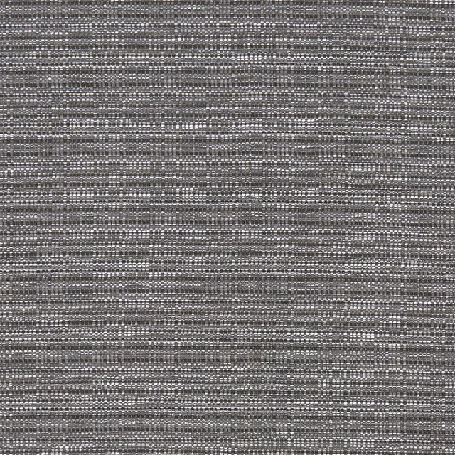 Charcoal grey woven swatch with fine horizontal slubs and subtly flecked texture