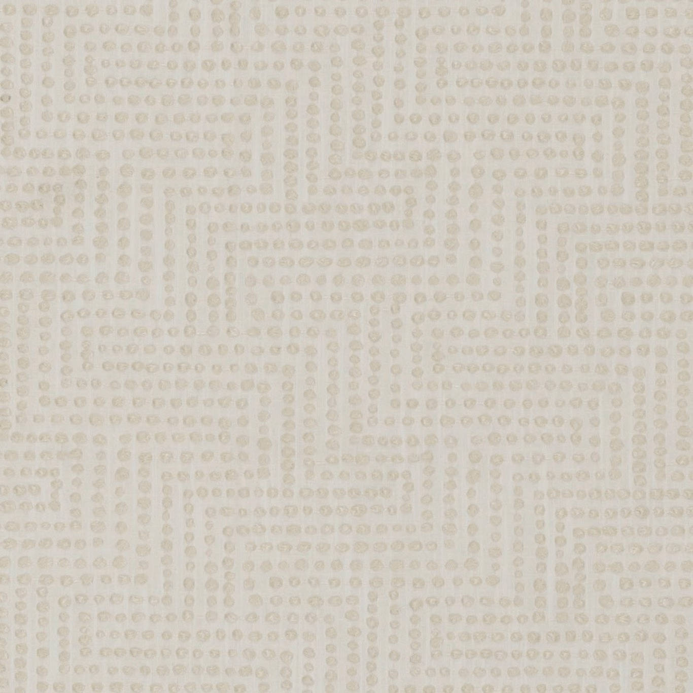 Pale ivory fabric with a fine dotted geometric grid and softly textured woven surface