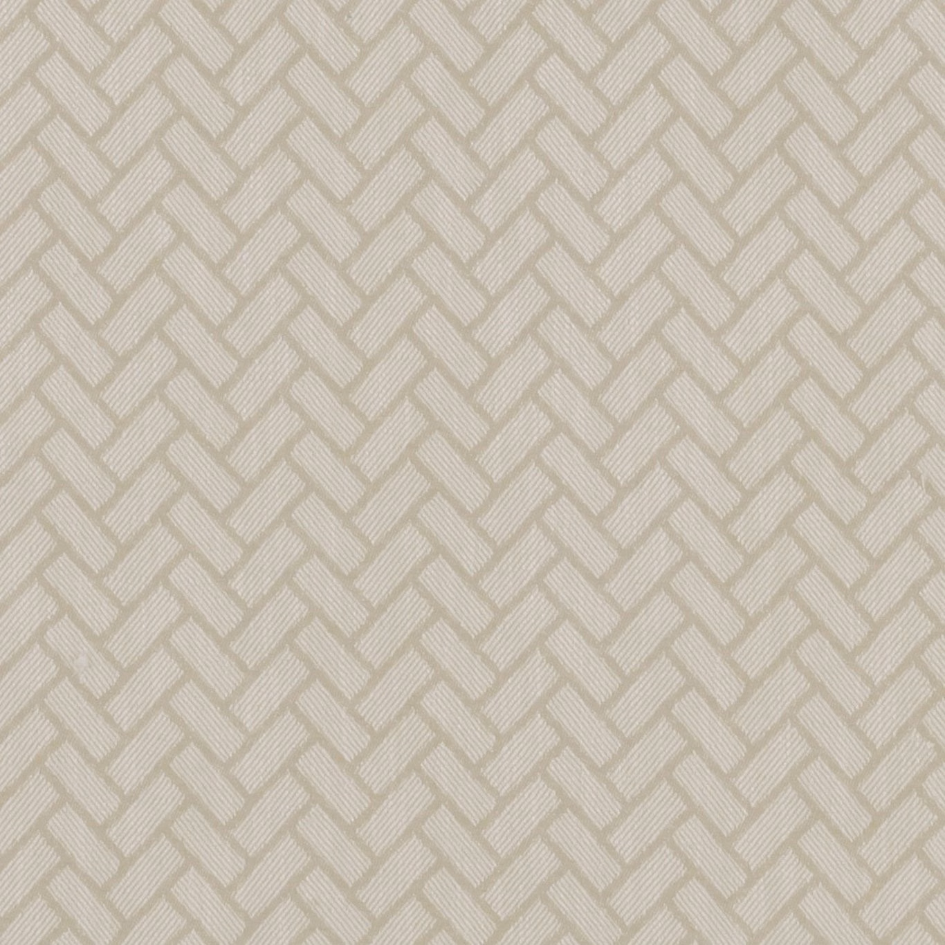 Pale ivory woven ground with a soft beige interlocking chevron lattice