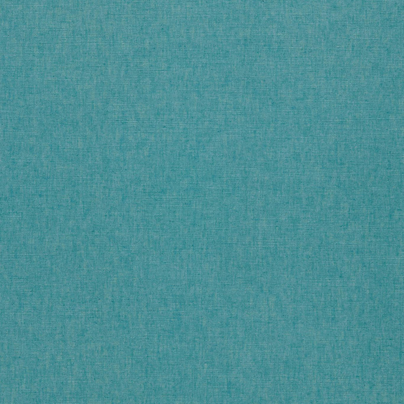 Cool azure-teal plain weave with fine crosshatch texture and softly varied surface