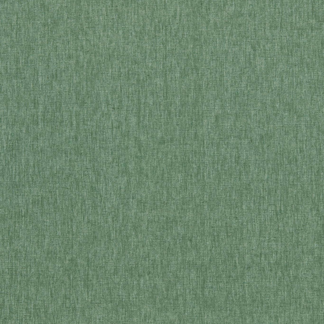 Close-up of softly mottled sage green woven fabric with fine vertical texture