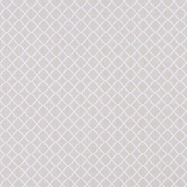 Soft ivory and greige woven lattice with a subtly tactile surface