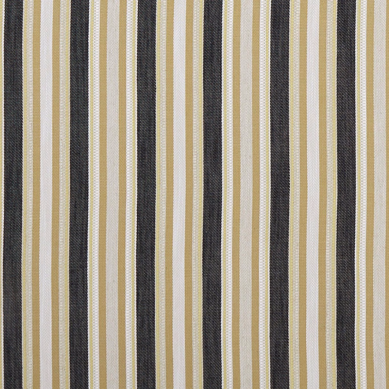 Charcoal, ochre and cream vertical stripe weave with a fine ribbed texture