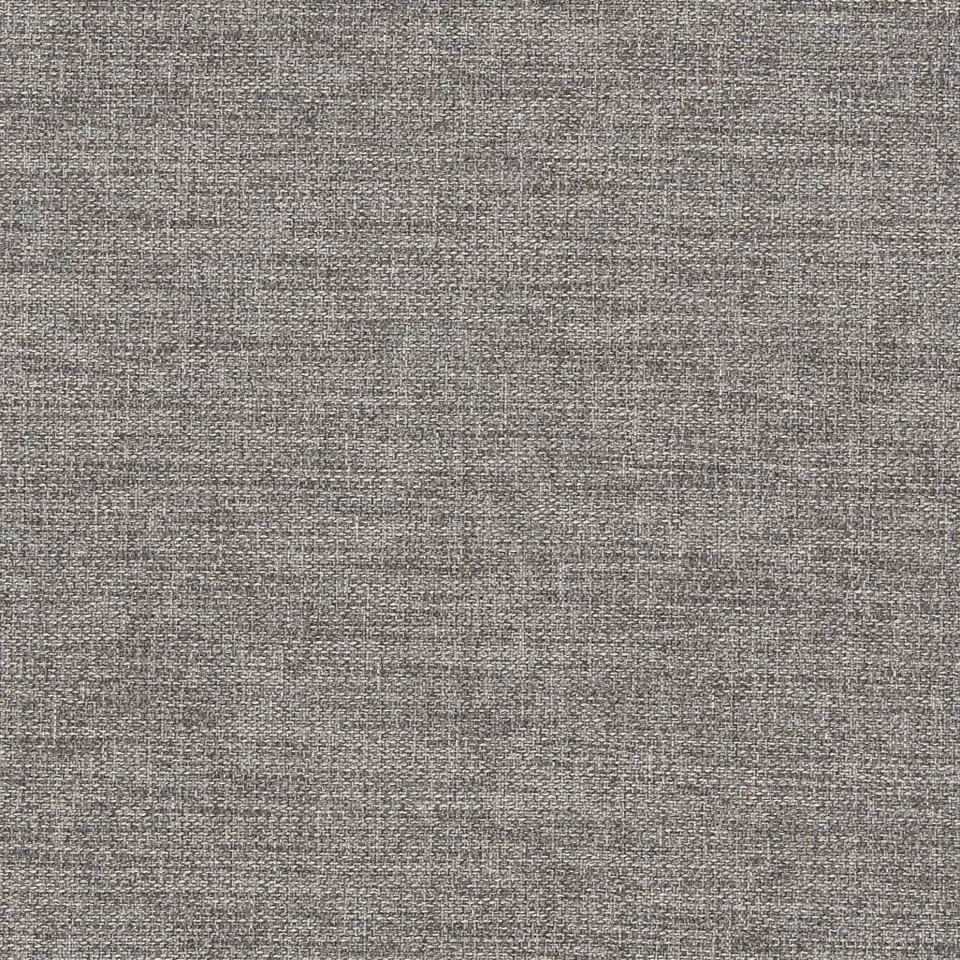 Close-up of cool grey woven fabric with fine charcoal and pale thread variation