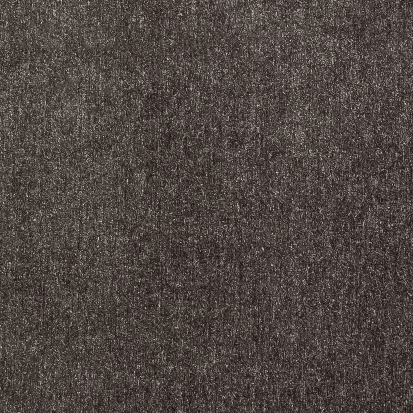 Espresso-brown woven textile with fine mottled vertical striations and charcoal flecks