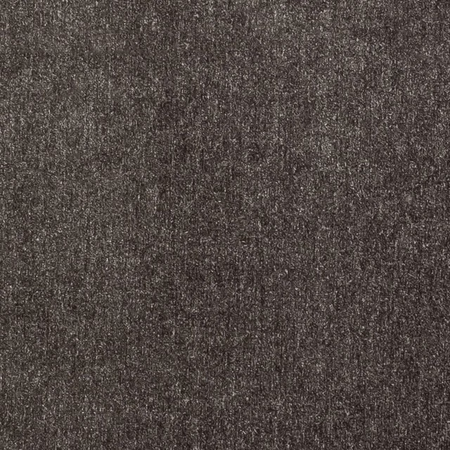 Espresso-brown woven textile with fine mottled vertical striations and charcoal flecks