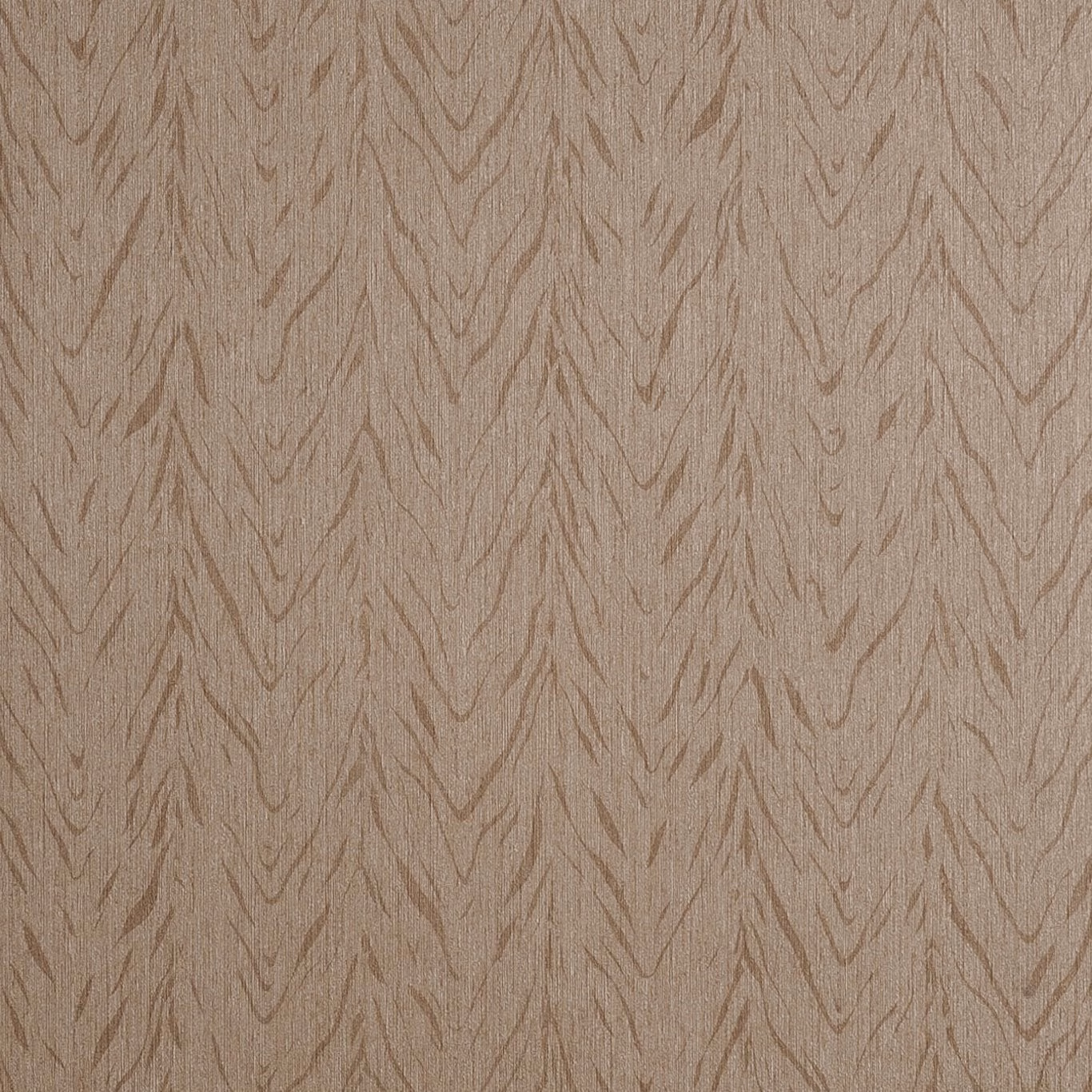 Antique-gold wallpaper with fine bronze-brown, flame-like vertical tracery