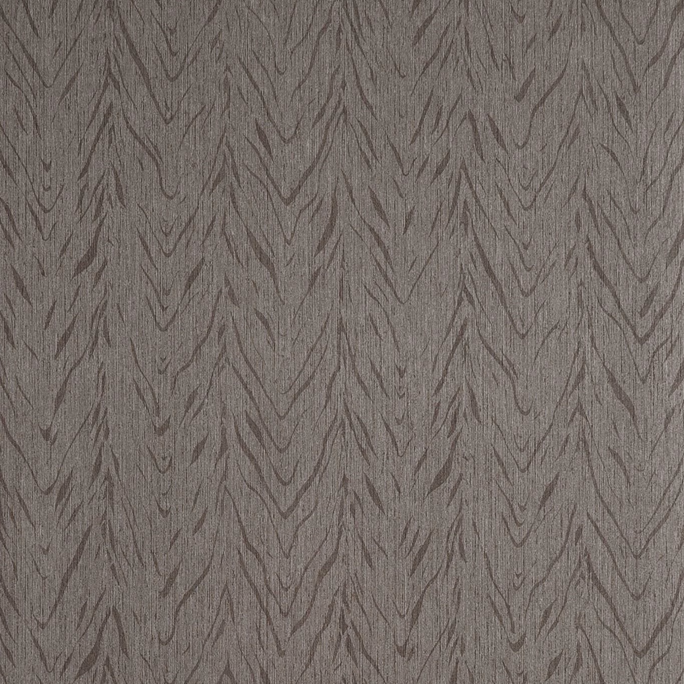 Warm granite-grey wallpaper with charcoal branching chevron lines and a fine textured surface