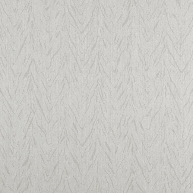 Pale pearl-grey wallpaper with delicate cascading, branch-like tonal lines