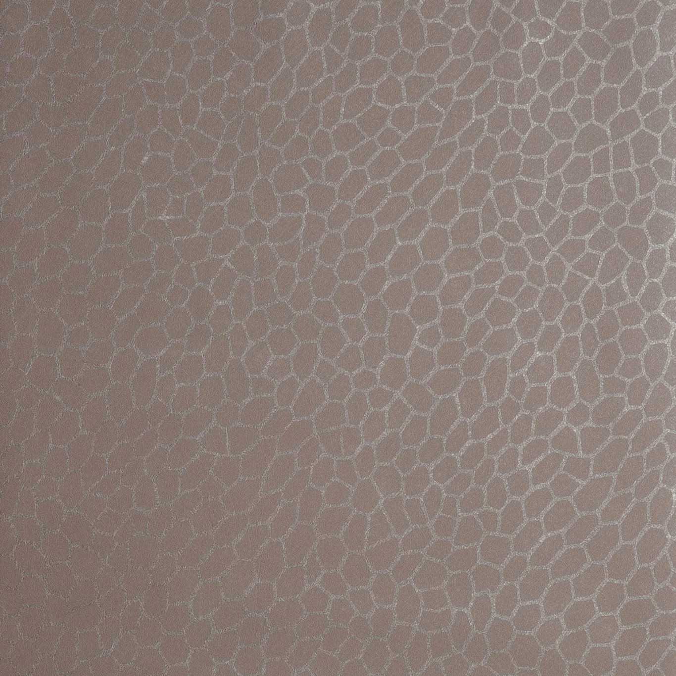 Muted taupe-grey wallpaper with a fine, irregular cellular pebble pattern