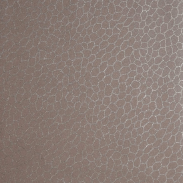 Muted taupe-grey wallpaper with a fine, irregular cellular pebble pattern