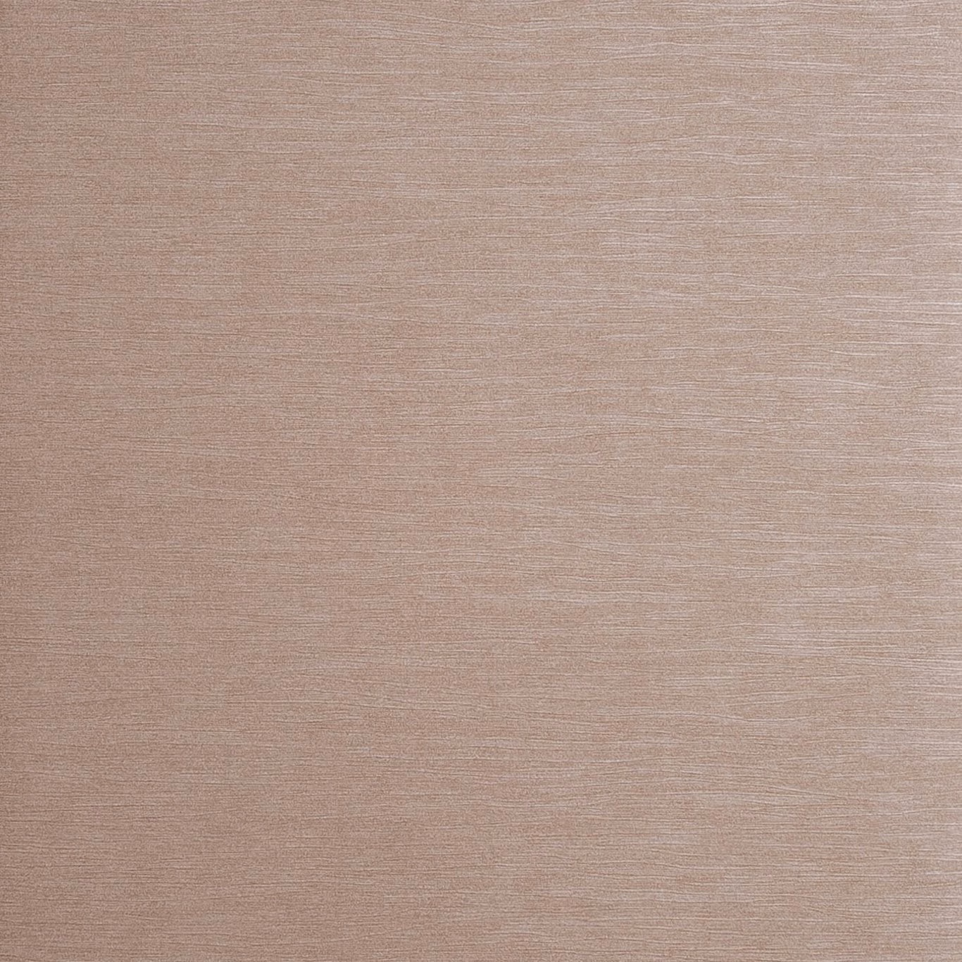 Warm taupe-blush wallpaper with fine horizontal striations and a softly mottled surface
