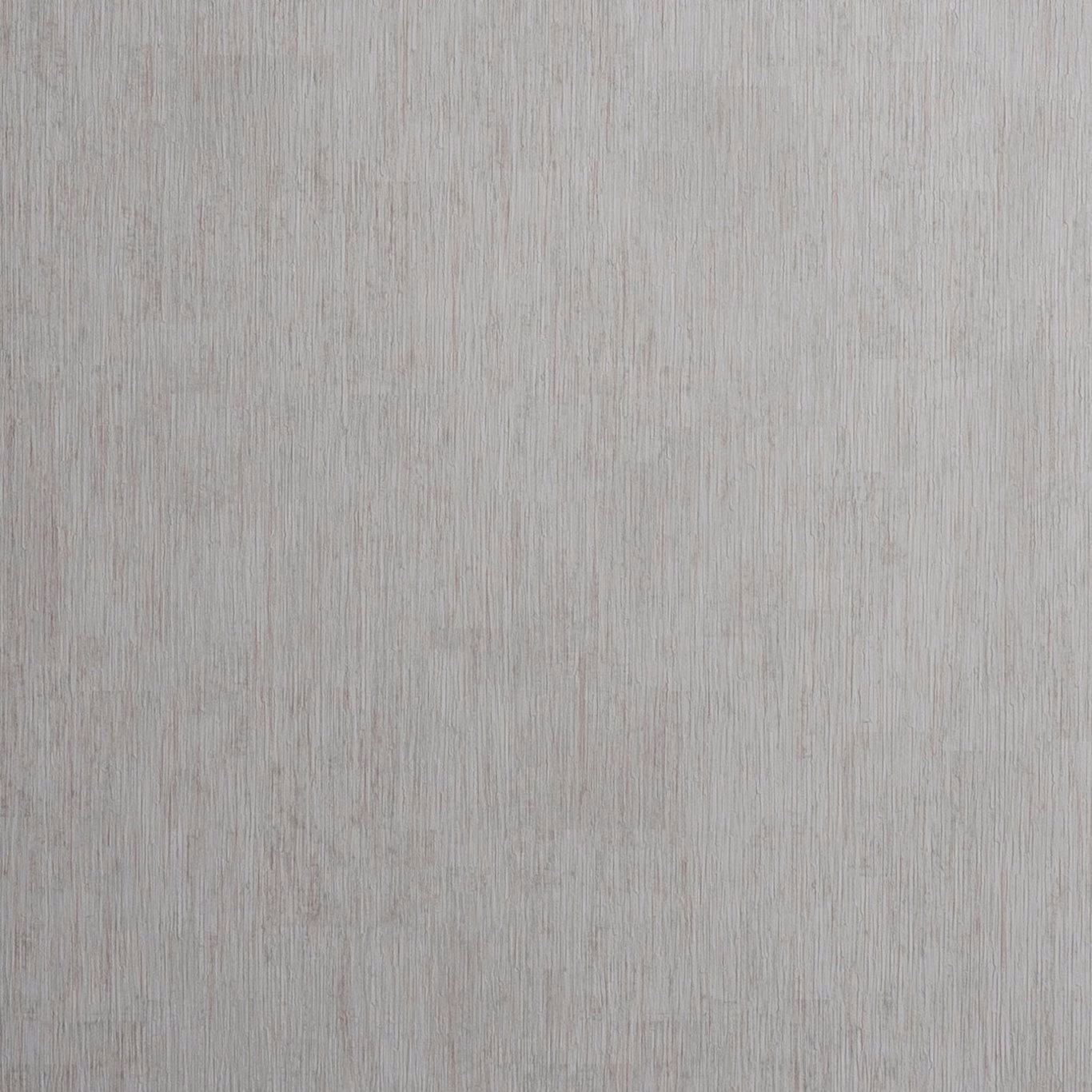Pale pewter-grey wallpaper with fine irregular vertical striations and a softly textured surface