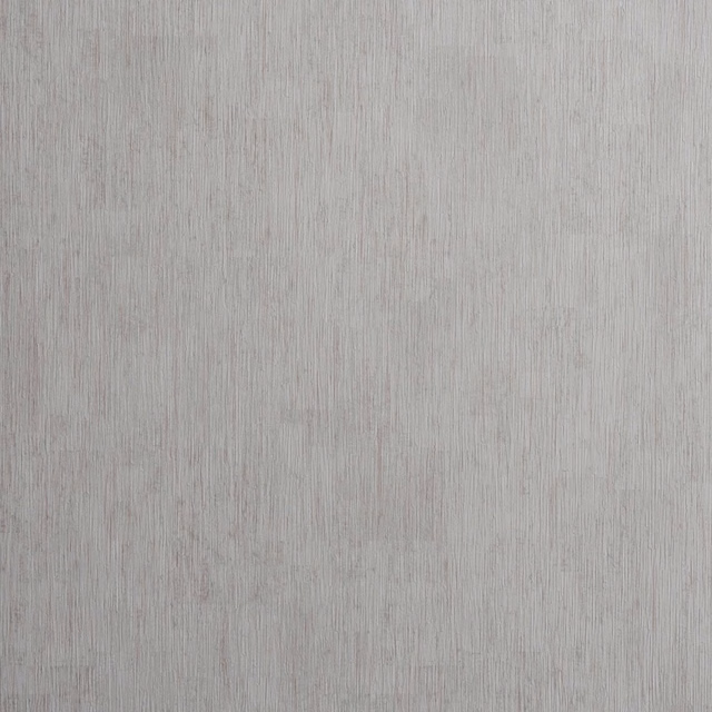 Pale pewter-grey wallpaper with fine irregular vertical striations and a softly textured surface
