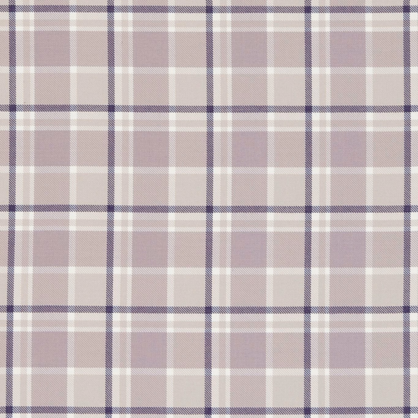 Muted heather mauve plaid with cream checks and deep plum woven lines
