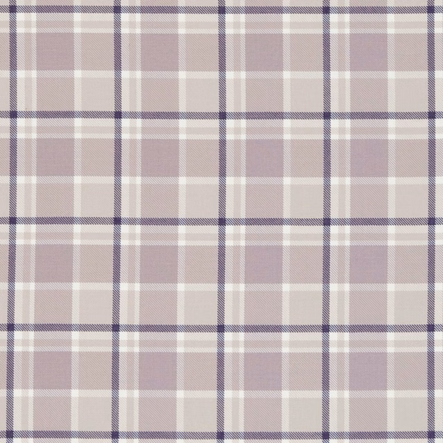 Muted heather mauve plaid with cream checks and deep plum woven lines