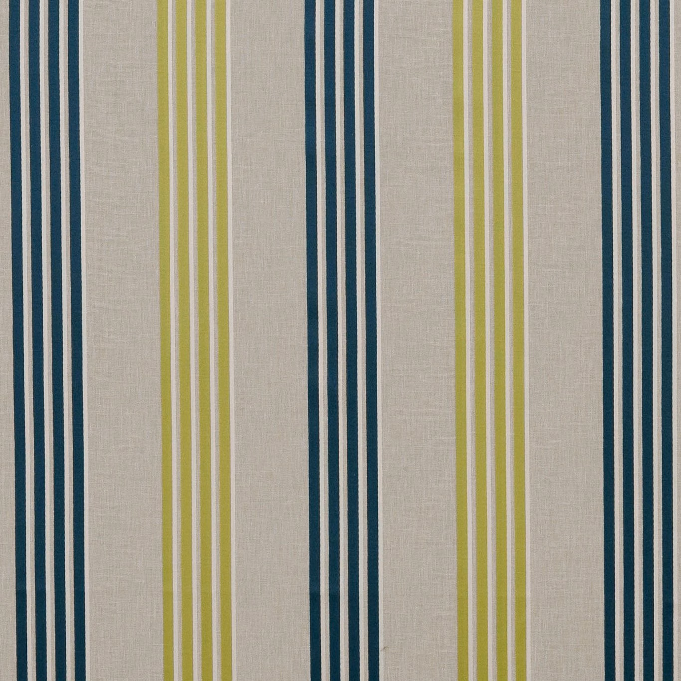 Teal, acacia and natural vertical stripe weave with fine textured surface