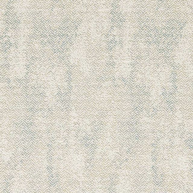 Pale natural woven ground with fine mineral blue-grey herringbone texture
