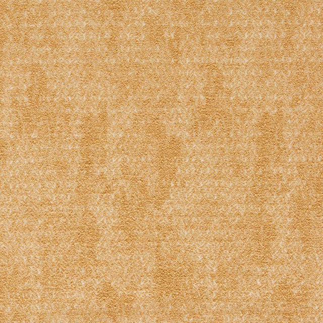 Warm ochre textile with pale flecking and soft vertical mottled bands