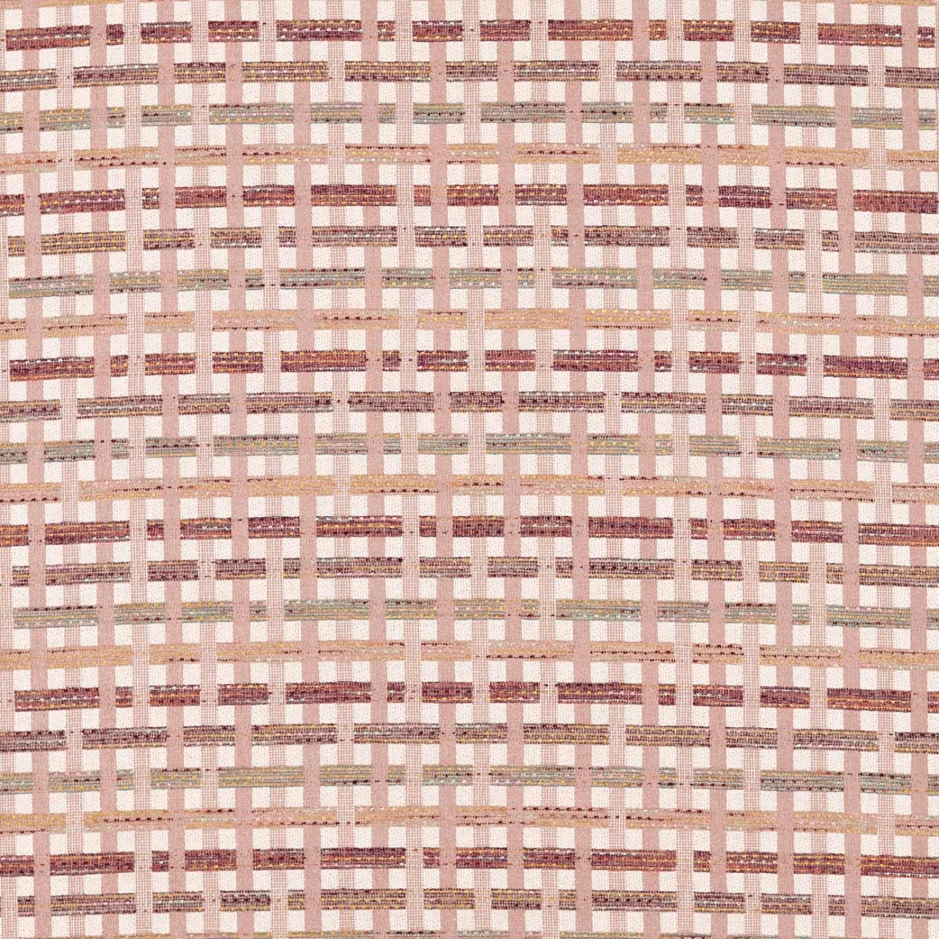 Cream woven lattice check with dusty blush, taupe and burgundy bands