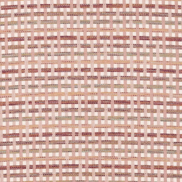 Cream woven lattice check with dusty blush, taupe and burgundy bands