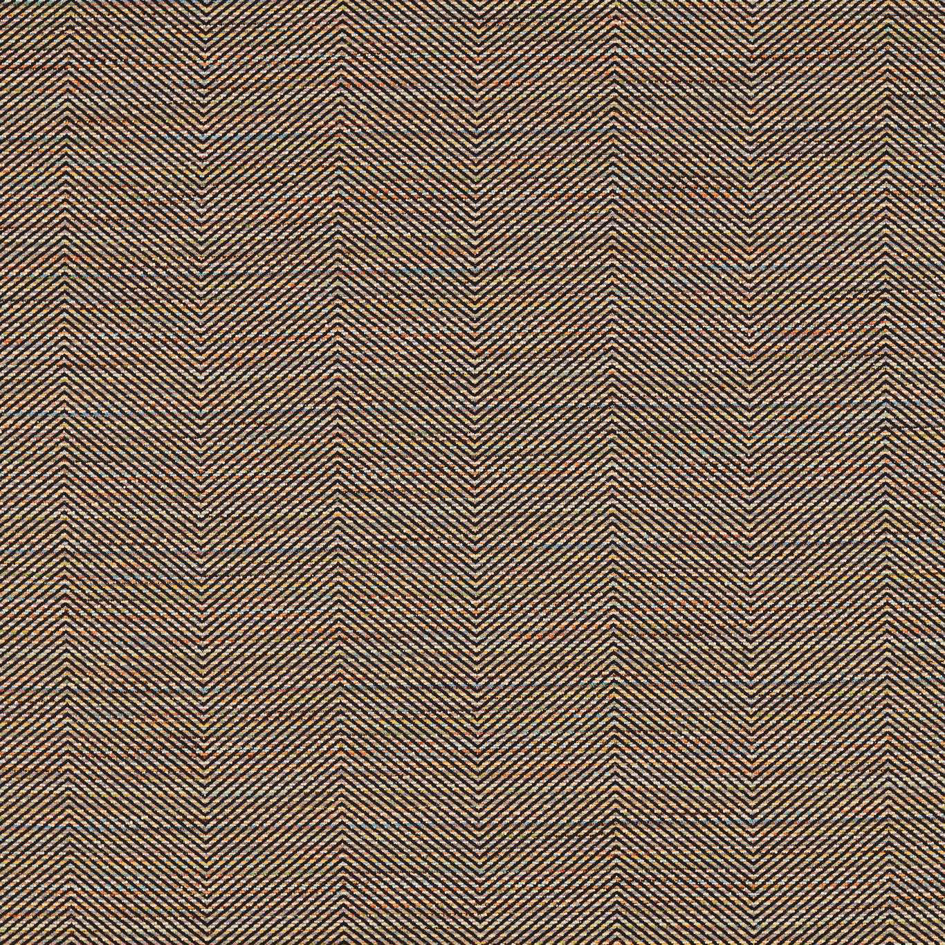 Charcoal woven fabric with fine chevrons and subtle cream, tan and rust flecks