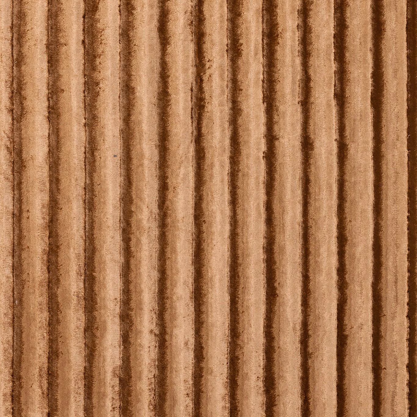Antique bronze velvet with irregular dark brown vertical stripes and plush directional sheen