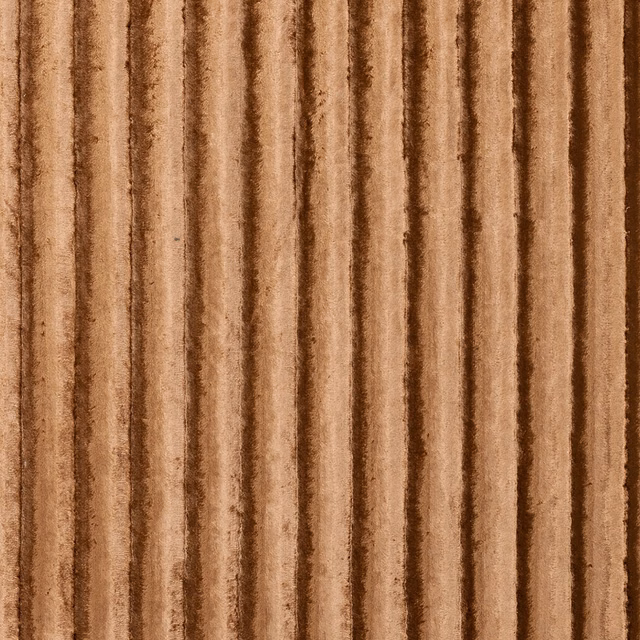 Antique bronze velvet with irregular dark brown vertical stripes and plush directional sheen