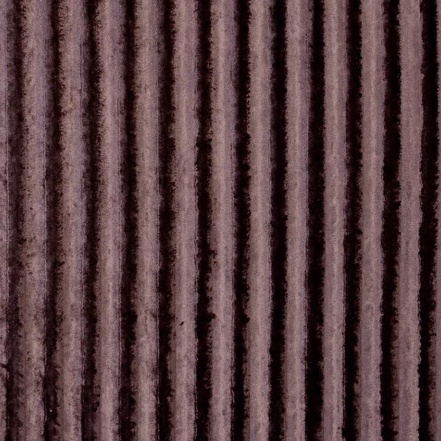 Deep grape-plum velvet with narrow mauve and black vertical striations