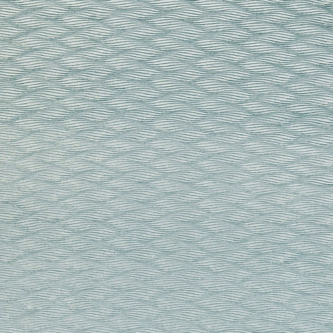 Pale mineral blue-grey velvet with tightly spaced undulating horizontal lines and soft nap