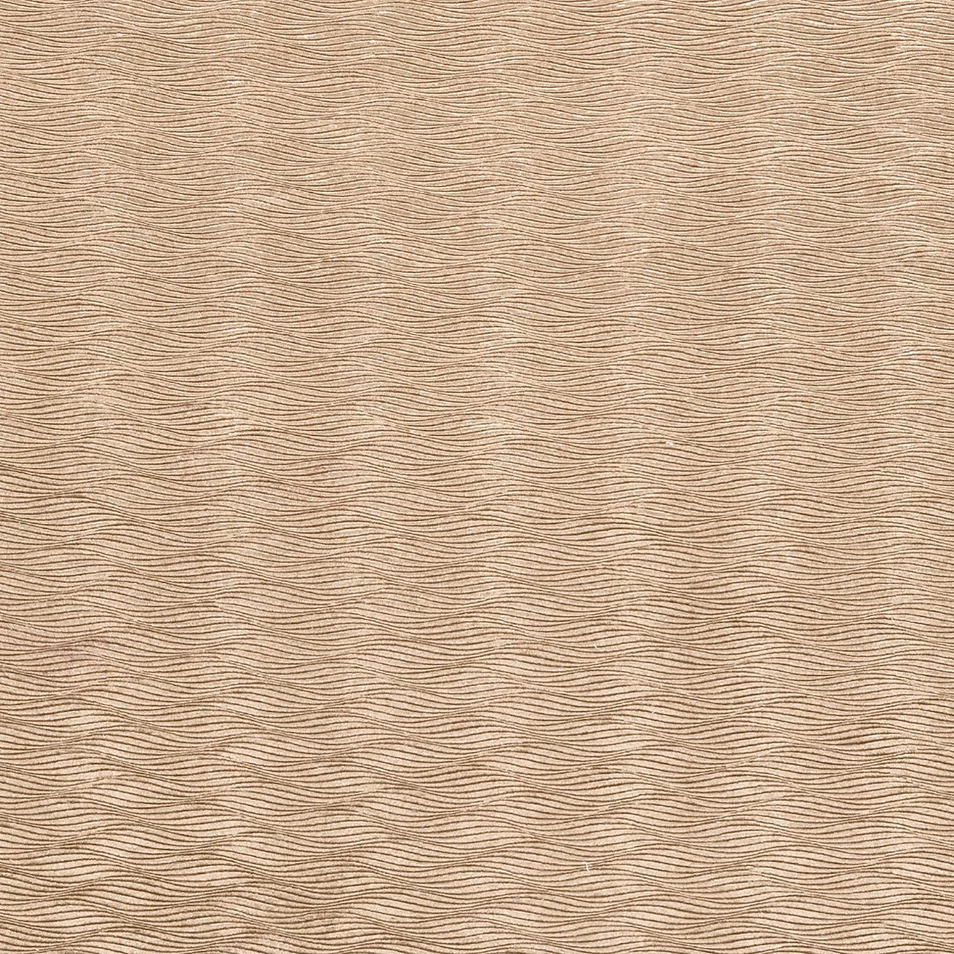 Warm sand beige velvet with fine horizontal undulating lines and subtle tonal texture
