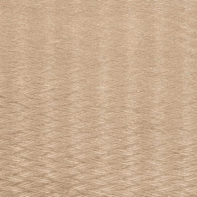 Warm sand beige velvet with fine horizontal undulating lines and subtle tonal texture