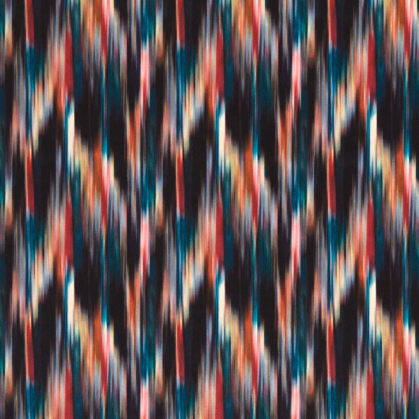 Magenta and peacock teal streaks over a dark textured abstract fabric ground
