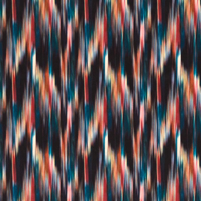 Magenta and peacock teal streaks over a dark textured abstract fabric ground