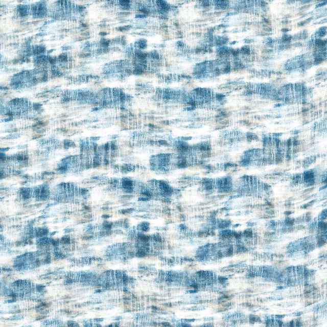 Cool denim-blue and white crosshatched textile with a softly brushed, cloudy surface