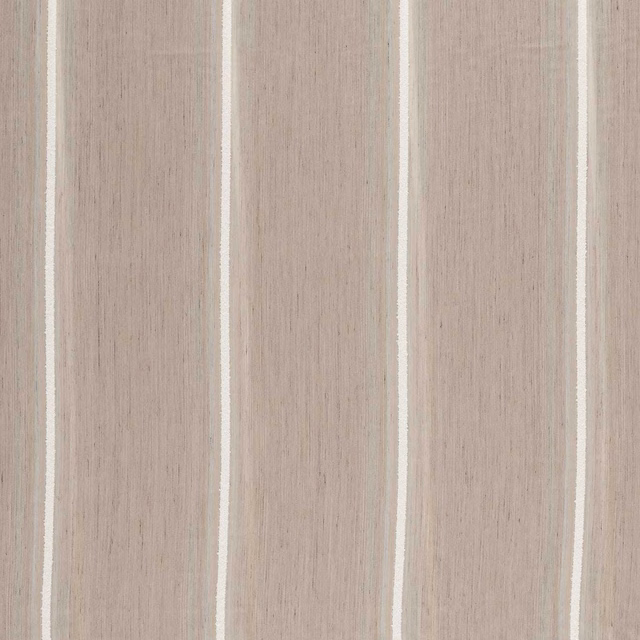 Warm mocha sheer with fine vertical ivory stripes and subtle woven grain