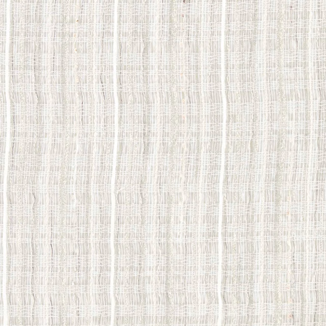 Pale ivory sheer with irregular white grid lines and softly gauzy texture