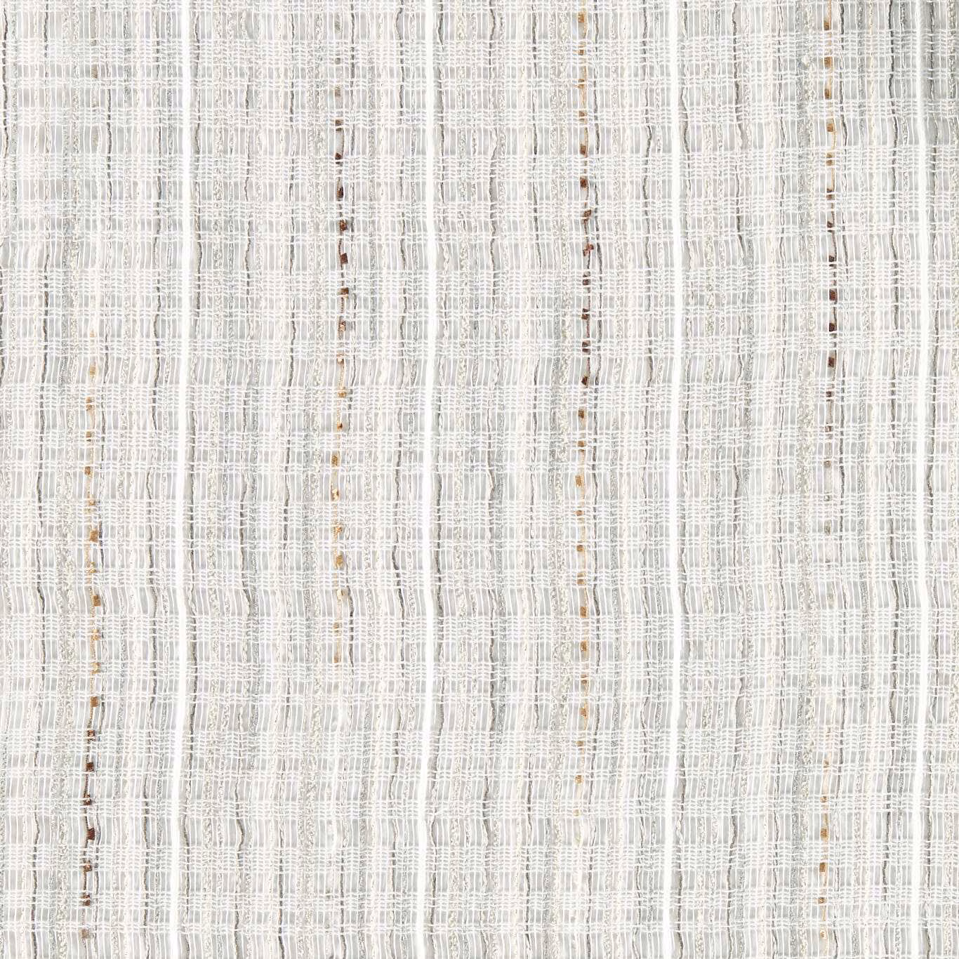 Pale pebble sheer showing irregular white grid lines and tiny tan flecks