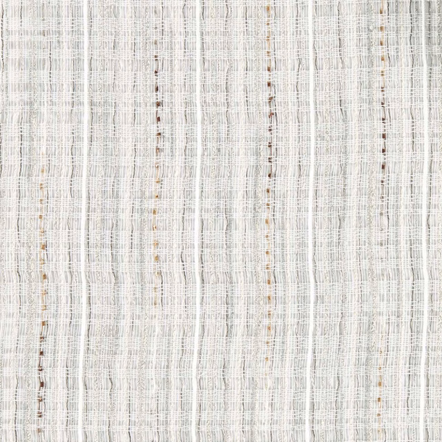 Pale pebble sheer showing irregular white grid lines and tiny tan flecks
