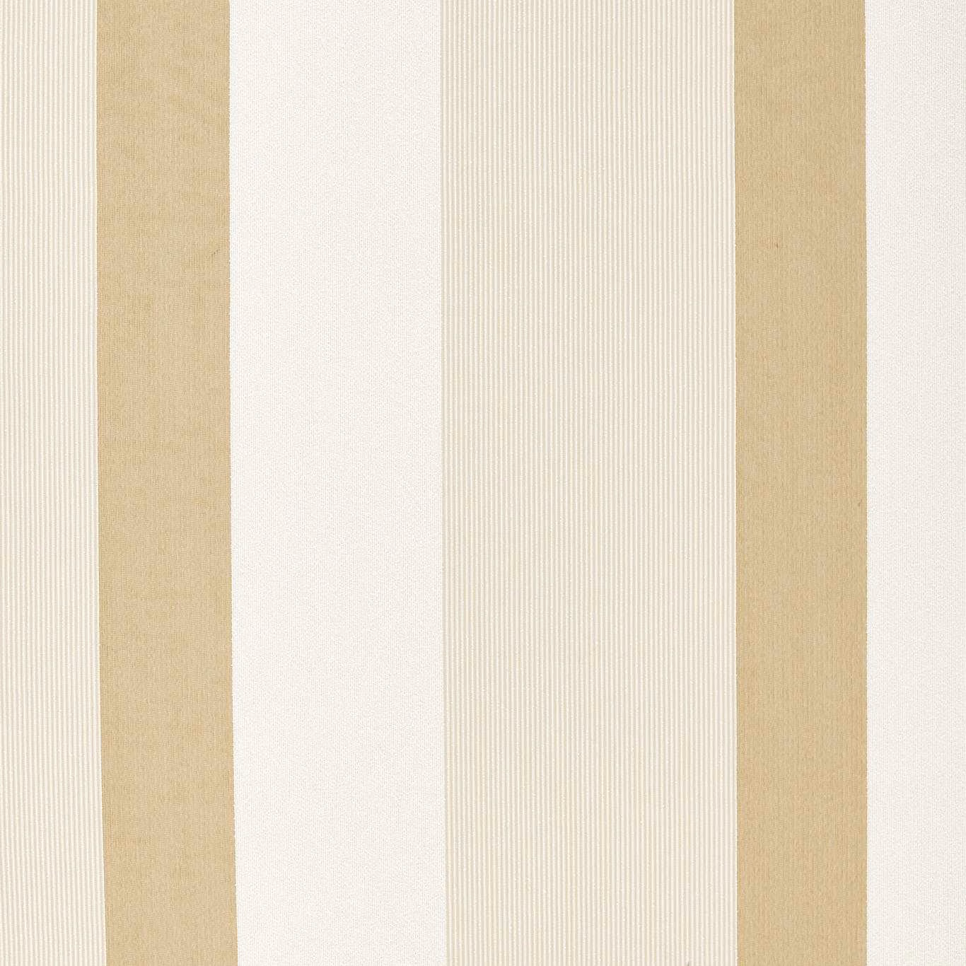 Nora Ochre sheer with broad ochre and ivory vertical stripes and fine pinstripes