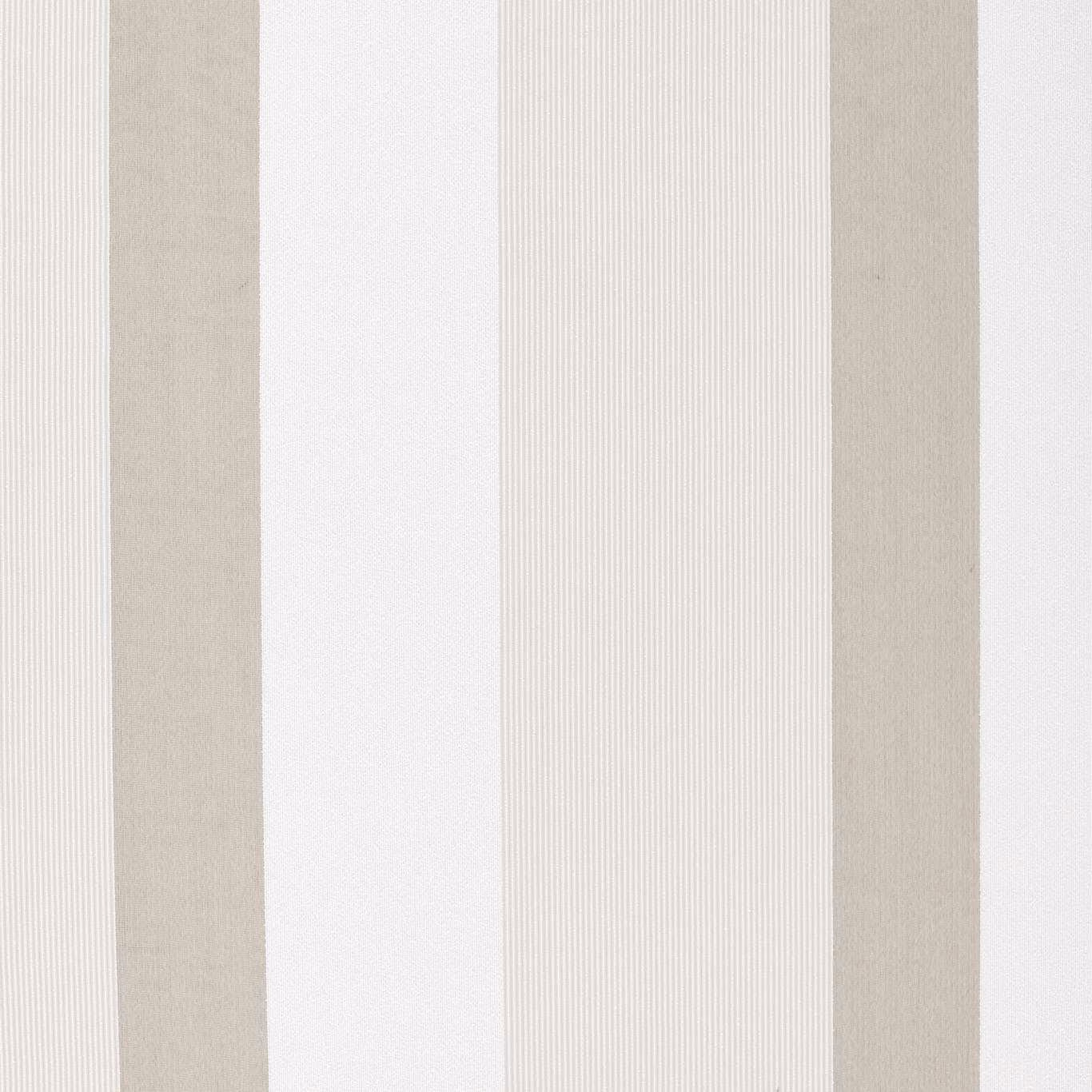 Nora Pebble sheer with pale beige and white vertical stripes, fine ribbed texture