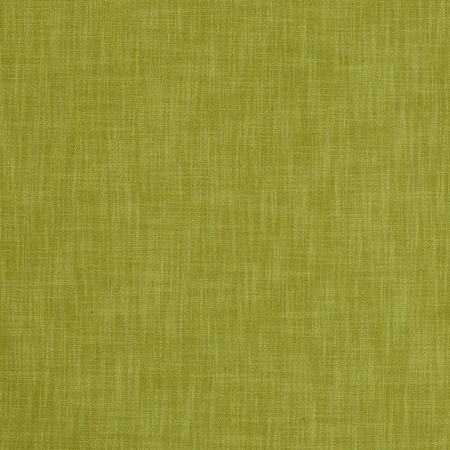 Close-up of muted apple-green fabric with a fine crosshatched woven texture