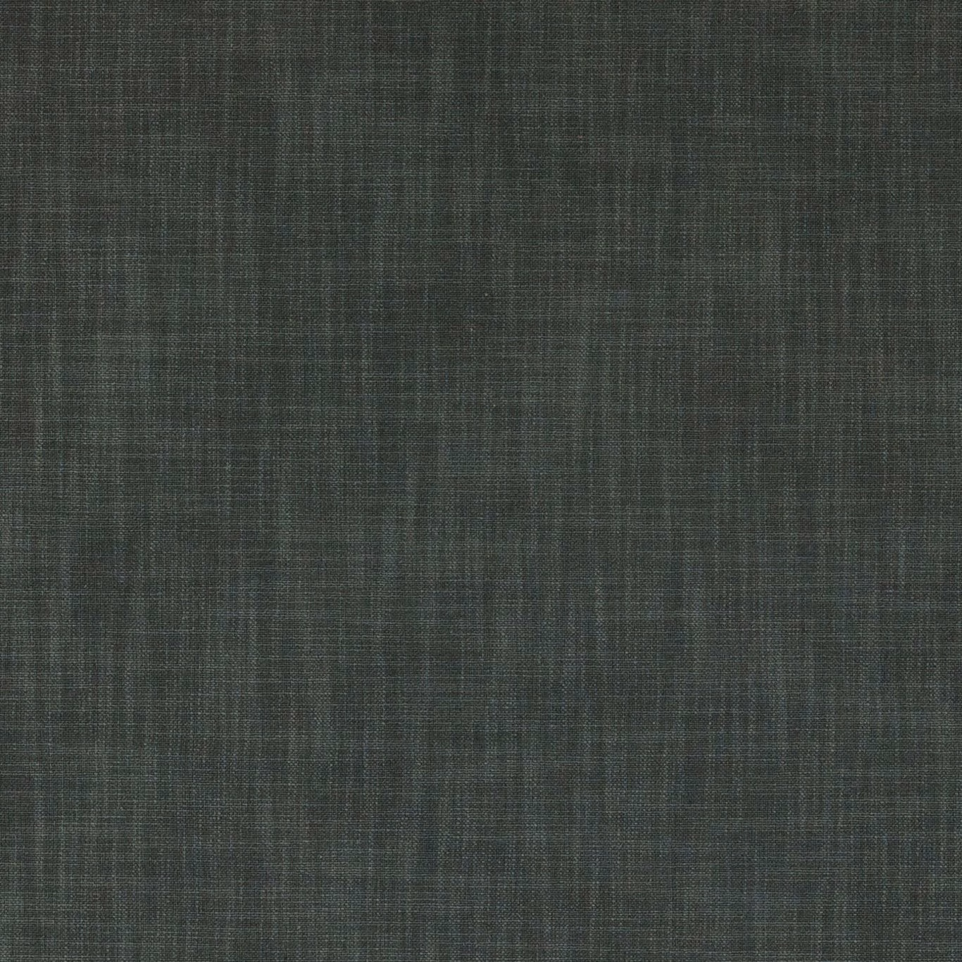 Close-up of charcoal-grey woven fabric with subtle green undertones and fine crosswise striations