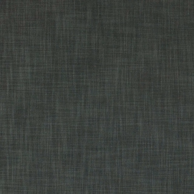Close-up of charcoal-grey woven fabric with subtle green undertones and fine crosswise striations