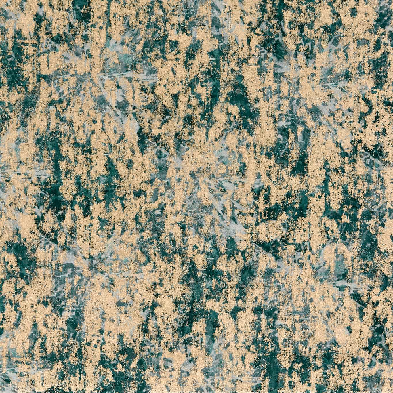 Deep teal and sandy beige abstract brushstrokes with pale grey flecks