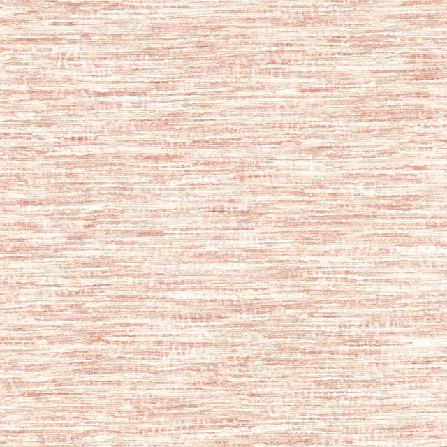 Pale blush wallpaper with cream horizontal striations and softly brushed texture