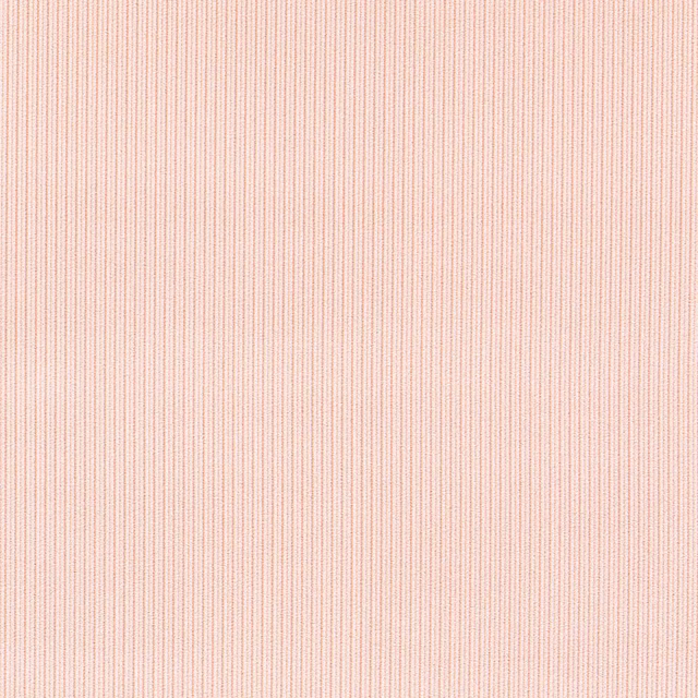 Pale blush pink woven upholstery with fine vertical ribbed texture