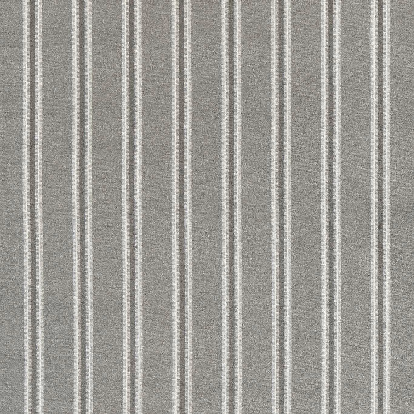 Cool graphite grey woven stripes with slim pale lines and fine texture