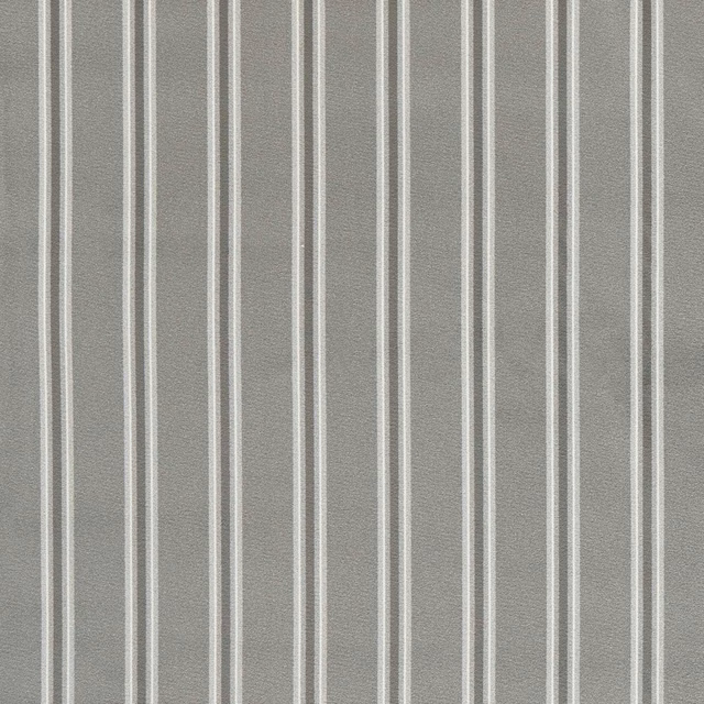 Cool graphite grey woven stripes with slim pale lines and fine texture