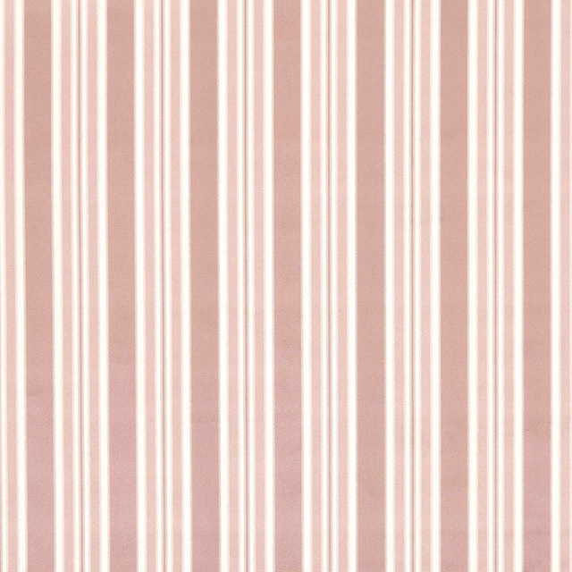 Soft blush pink and ivory vertical stripes on a subtly textured woven fabric